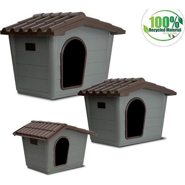 Eco Σπίτι Σκύλου Small 60*50*41cm Γκρι
