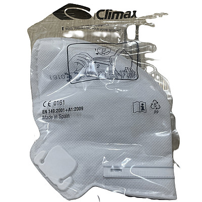 Μάσκα προστασίας 1720-V FFP2 NR D χρώμα λευκό Climax