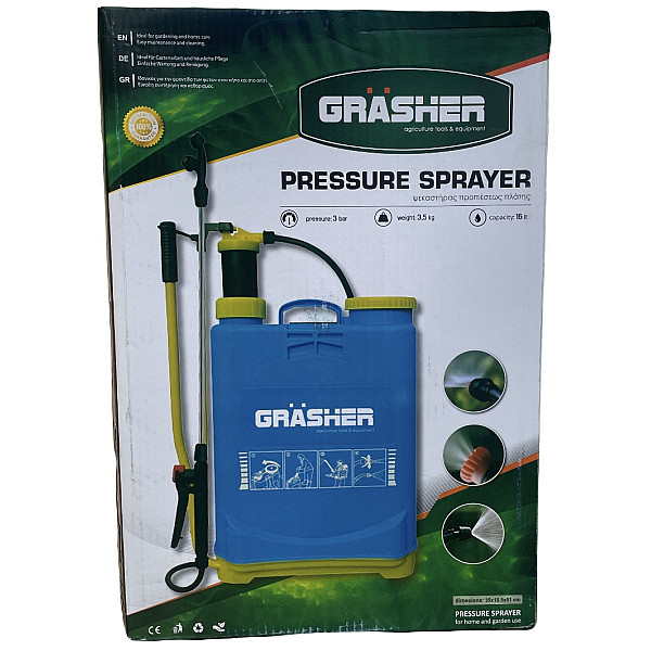 Ψεκαστήρας πλάτης 16lt Grasher