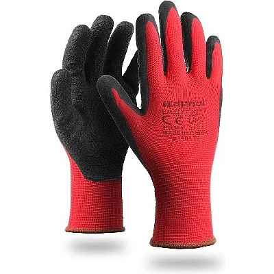 Kapriol Easy Grip Αδιάβροχα Γάντια Εργασίας Νιτριλίου Κόκκινα