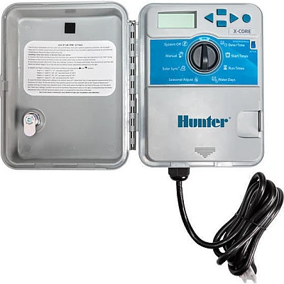Hunter Industries X-Core 4 Προγραμματιστής Ποτίσματος Πίνακα Ρεύματος 4 Στάσεων