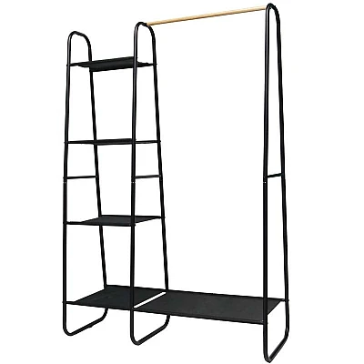 Bormann BPC2200 Κρεμάστρα Δαπέδου από Μέταλλο Μαύρη 100x39x150cm