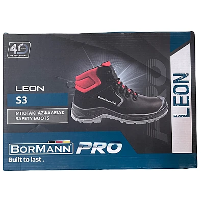 Μποτάκι Borman ασφαλείας δερμάτινο - αδιάβροχο Leon