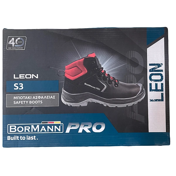 Μποτάκι Borman ασφαλείας δερμάτινο - αδιάβροχο Leon