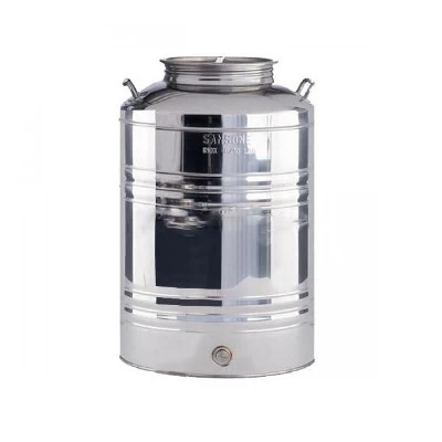 Sansone Δοχείο INOX με βιδωτό καπάκι και βρυσάκι 100lt
