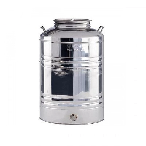 Sansone Δοχείο INOX με βιδωτό καπάκι και βρυσάκι 100lt