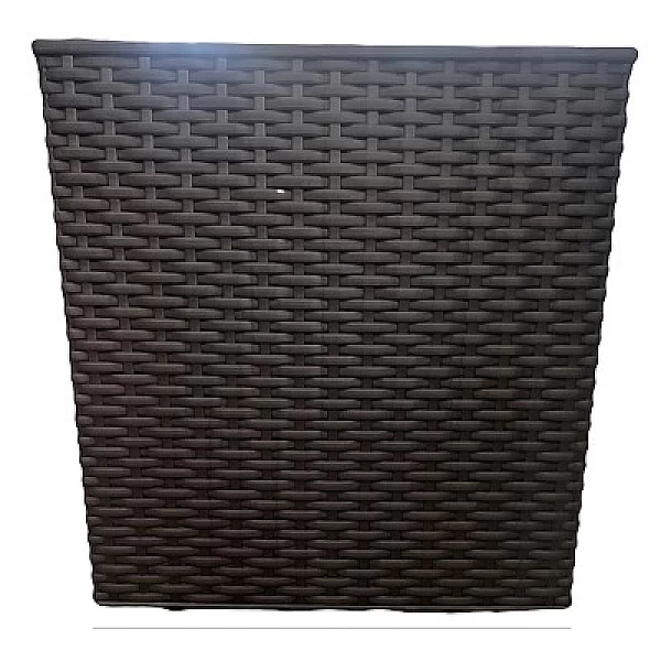 Γλάστρα Natura πλεκτό πλαστικό 36*36*36cm 42lt χρώμα μαύρο