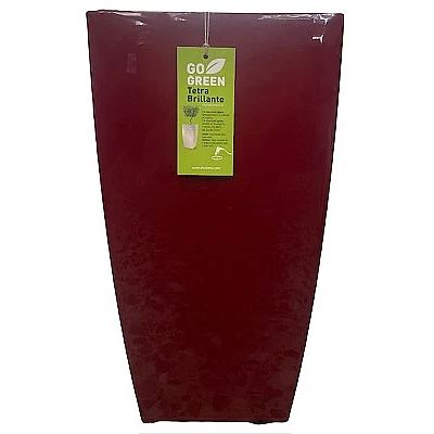 Γλάστρα πλαστικό κόκκινο γυαλιστερό GO GREEN 31*31*56,5 42,5lt