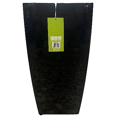Γλάστρα πλαστικό μαύρο γυαλιστερό GO GREEN 31*31*56,5 42,5lt