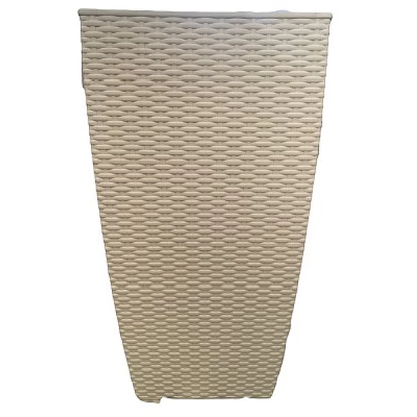 Γλάστρα πλεκτή πλαστική χρώμα μπεζ 36*36*66 65lt GO GREEN